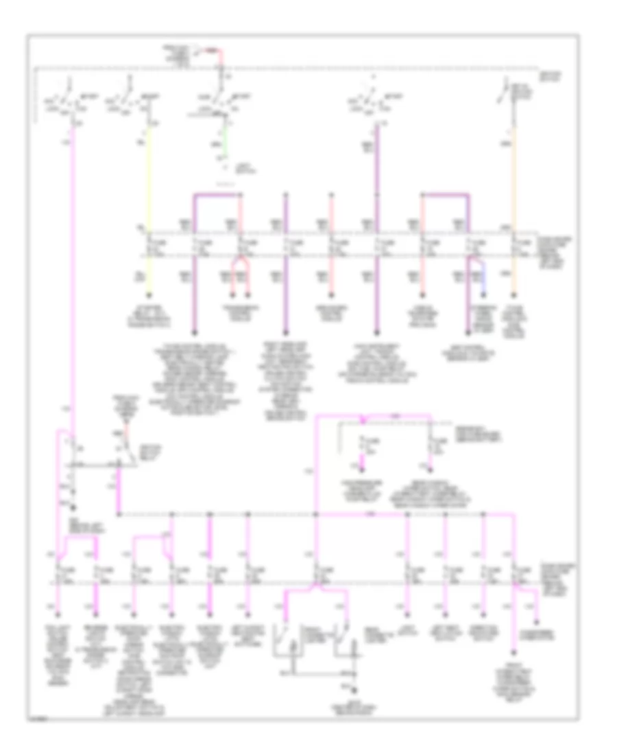 Power Distribution Wiring Diagram (2 of 2) for Saab 9-5 Arc 2005