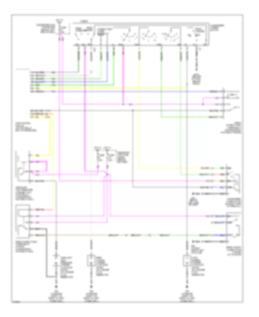 Электросхема стеклоочистителя, дворников и омывателя, без Датчик дождя для Saab 9-5 Linear 2005