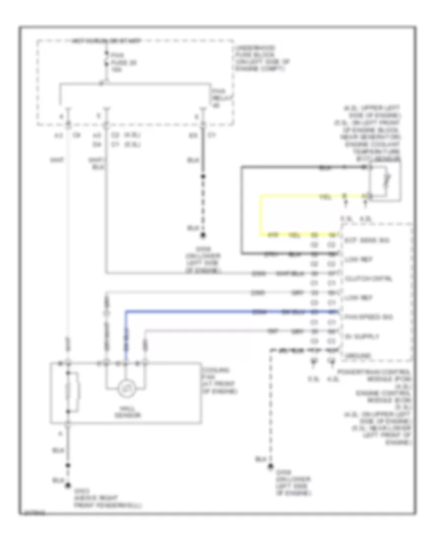 Cooling Fan Wiring Diagram for Saab 9 7X Arc 2005