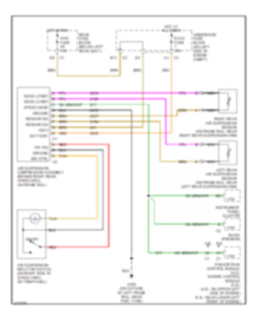 Electronic Suspension Wiring Diagram for Saab 9 7X Arc 2005