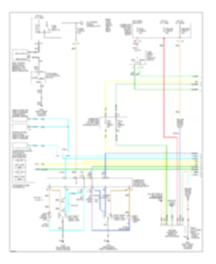 Exterior Lamps Wiring Diagram 1 of 2 for Saab 9 7X Arc 2005
