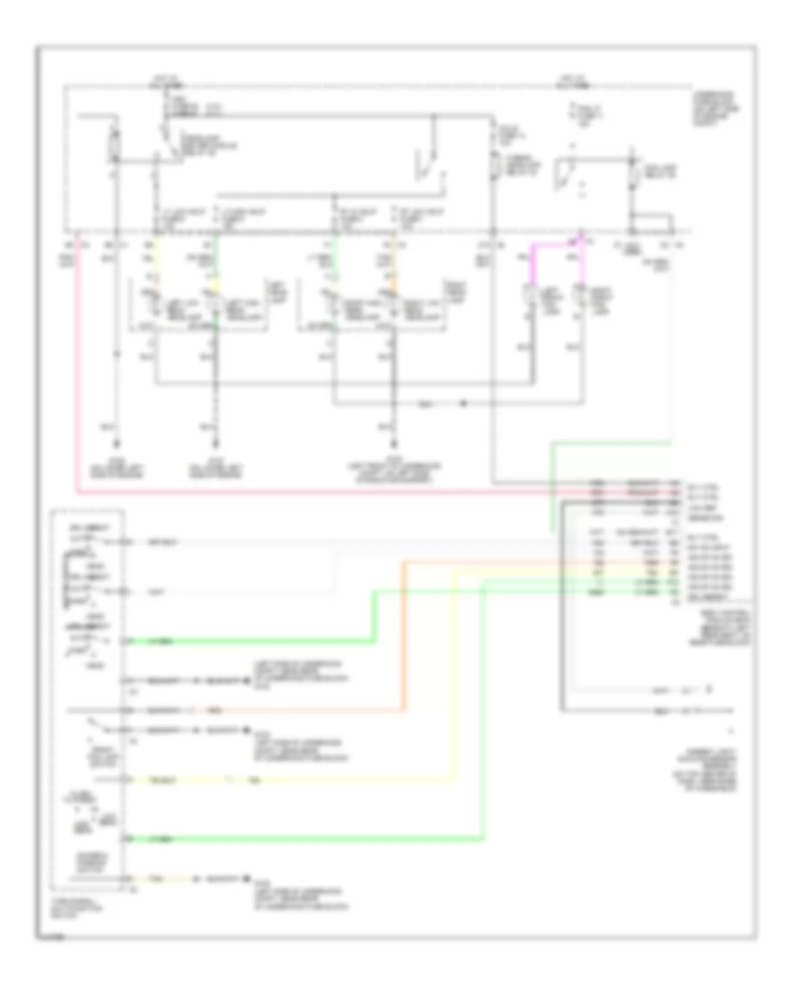 Headlights Wiring Diagram without High Intensity Discharge for Saab 9 7X Arc 2005