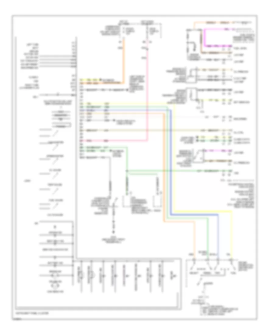 Instrument Cluster Wiring Diagram for Saab 9 7X Arc 2005