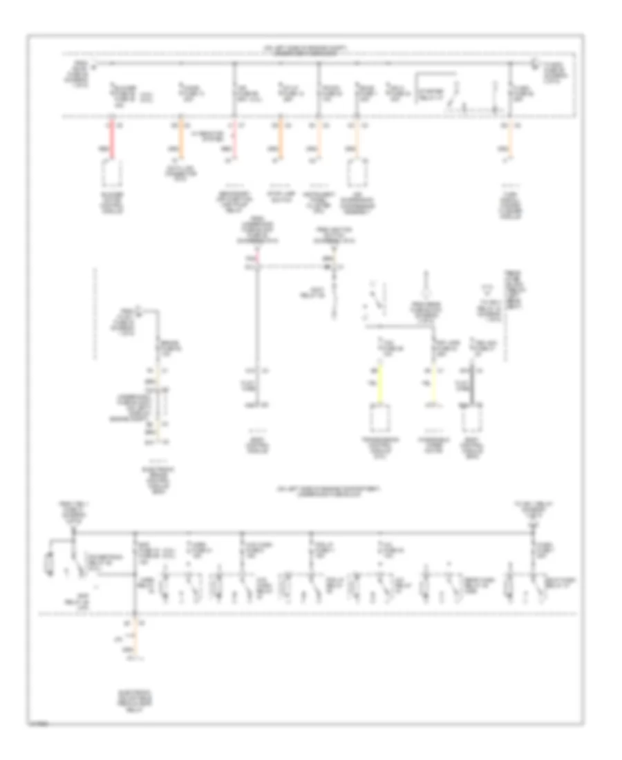 Power Distribution Wiring Diagram (2 of 5) for Saab 9-7X Arc 2005