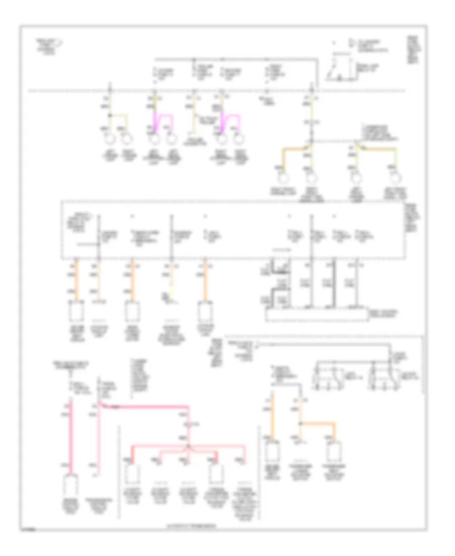 Power Distribution Wiring Diagram (5 of 5) for Saab 9-7X Arc 2005