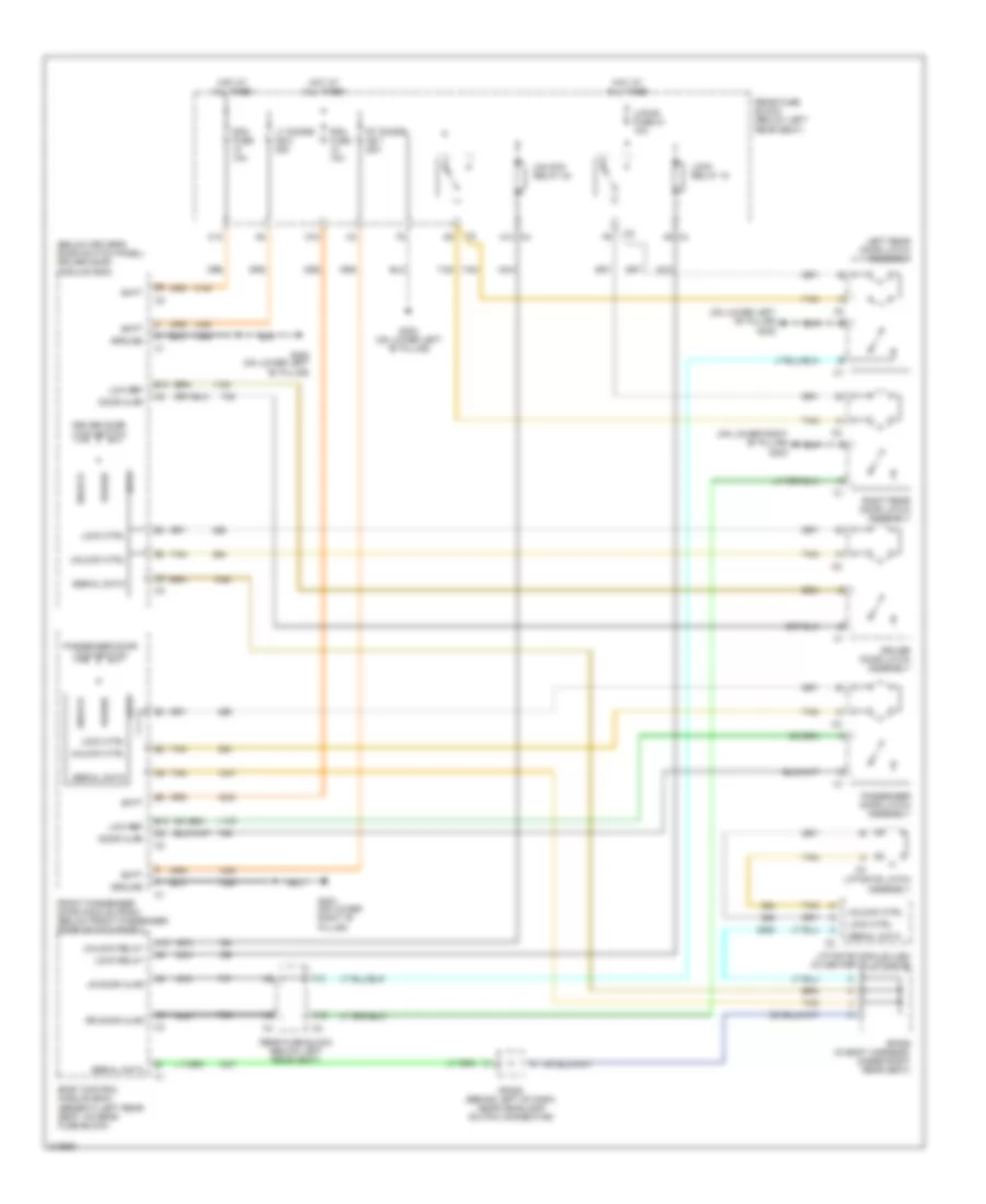 Power Door Locks Wiring Diagram for Saab 9 7X Arc 2005