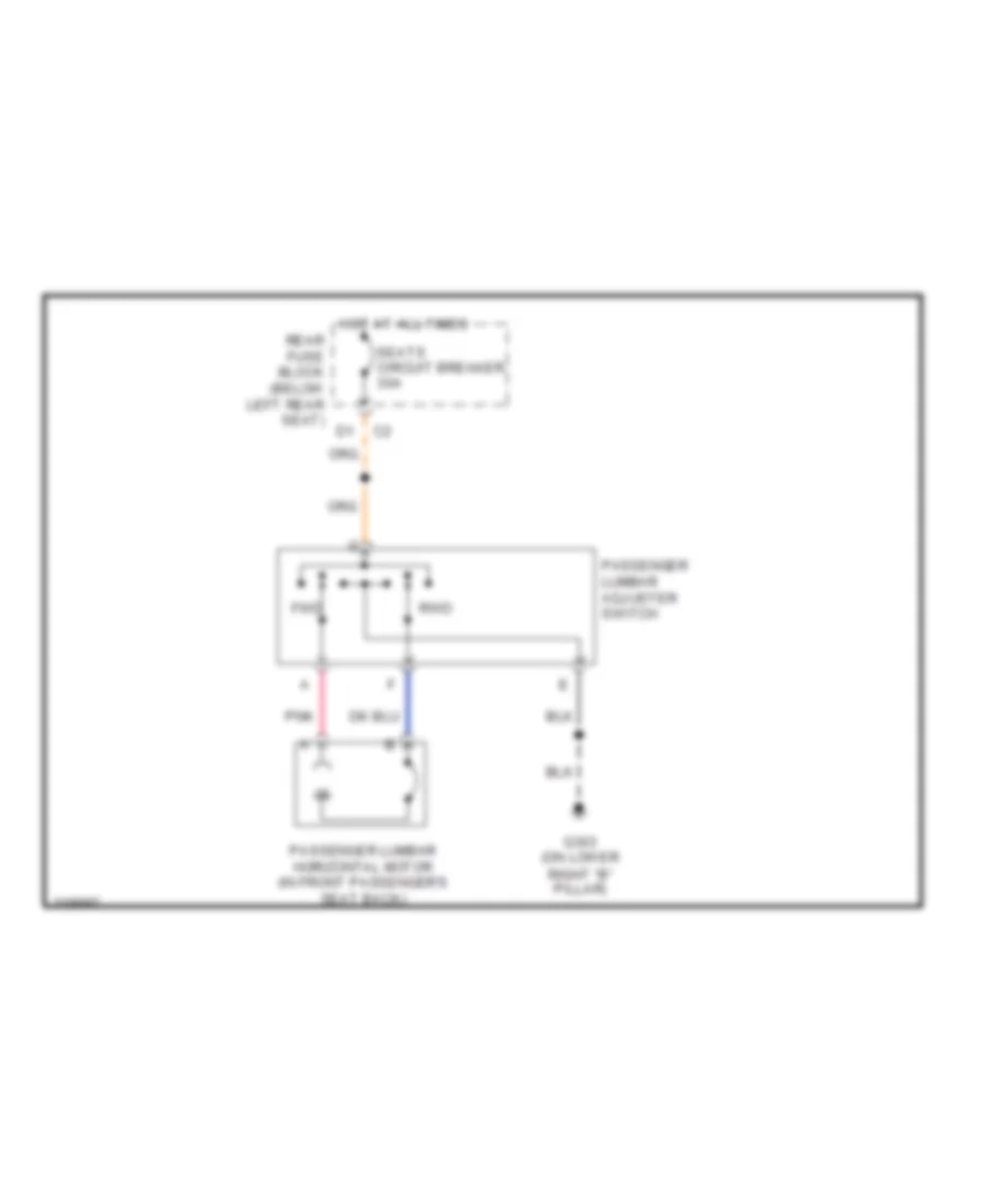 Lumbar Wiring Diagram for Saab 9 7X Arc 2005