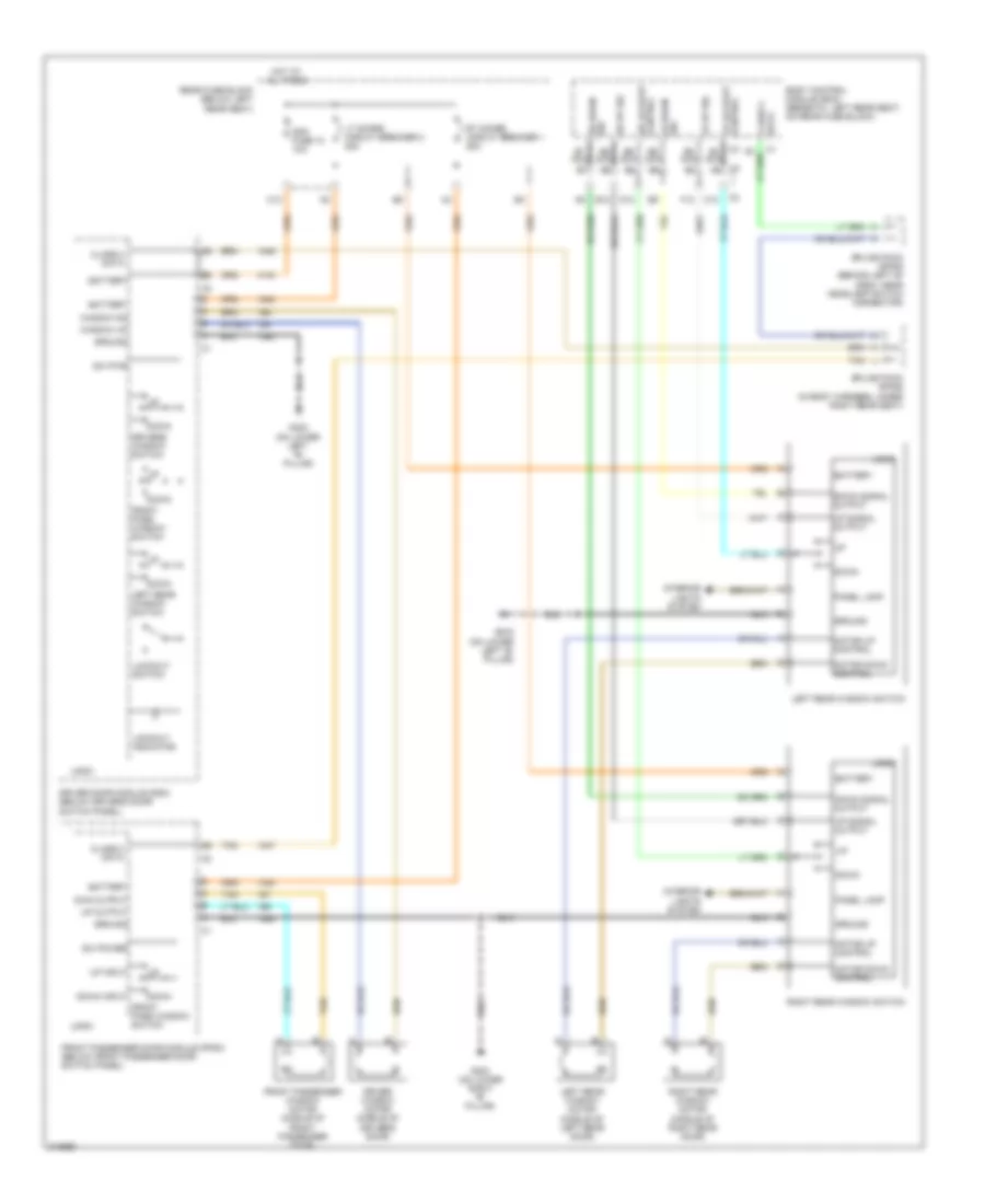 Power Windows Wiring Diagram for Saab 9-7X Arc 2005