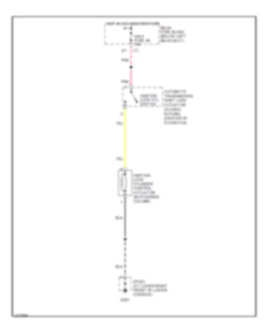 Ignition Lock Solenoid Wiring Diagram for Saab 9 7X Arc 2005