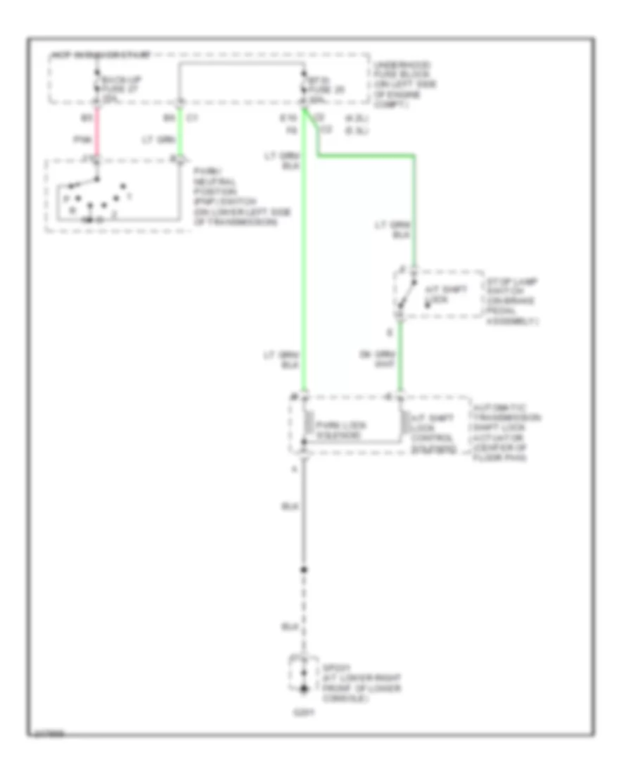 Shift Interlock Wiring Diagram for Saab 9 7X Arc 2005