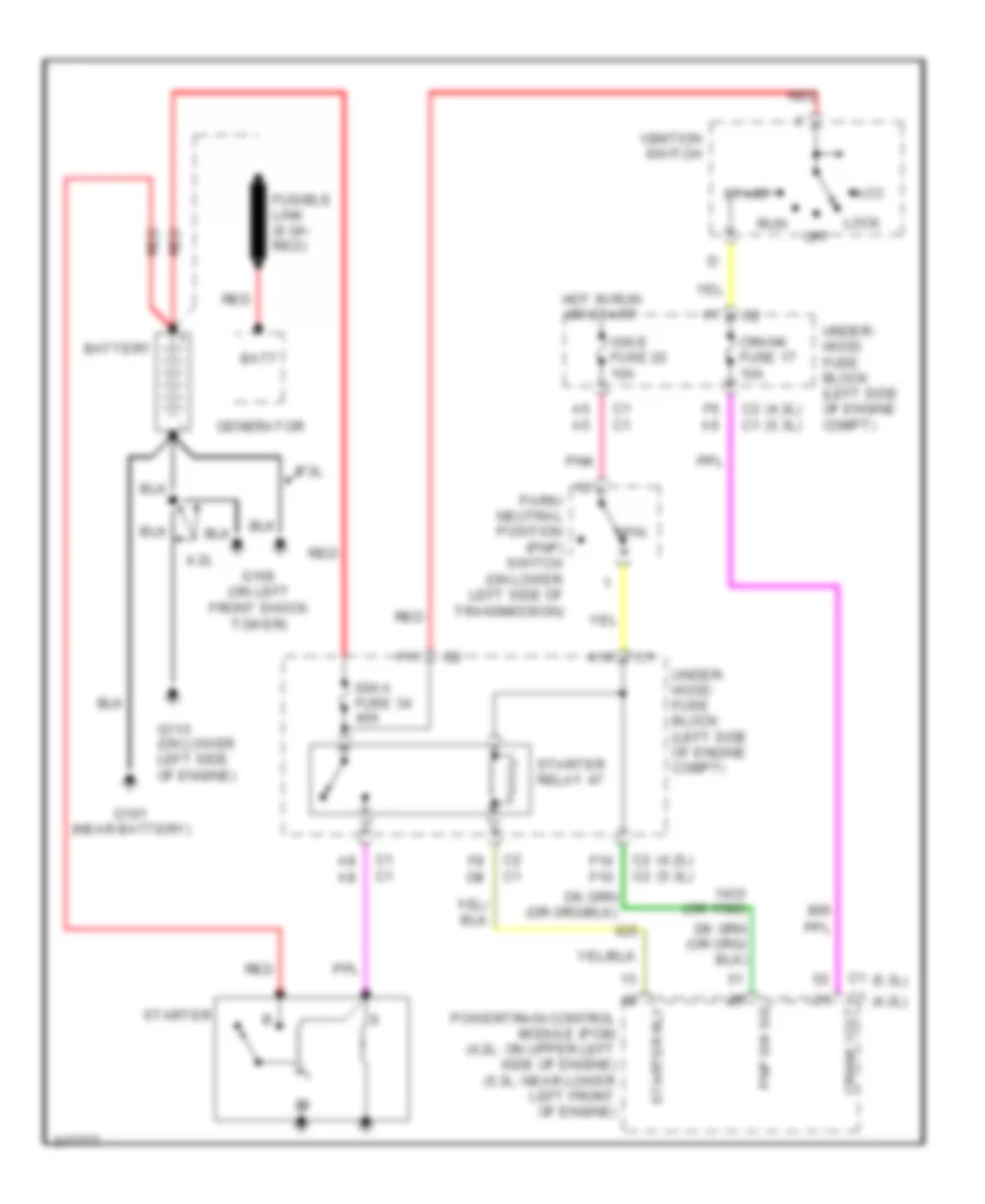 Starting Wiring Diagram for Saab 9-7X Arc 2005