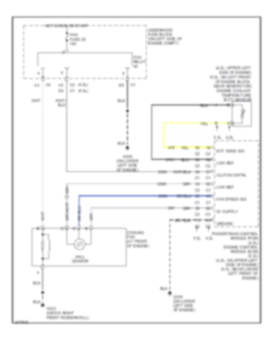 Cooling Fan Wiring Diagram for Saab 9 7X Linear 2005