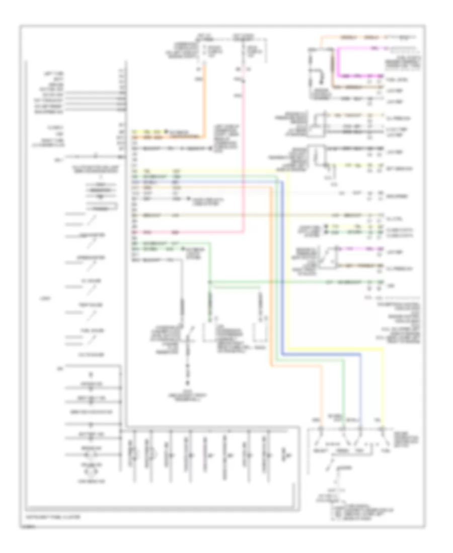 Instrument Cluster Wiring Diagram for Saab 9-7X Linear 2005