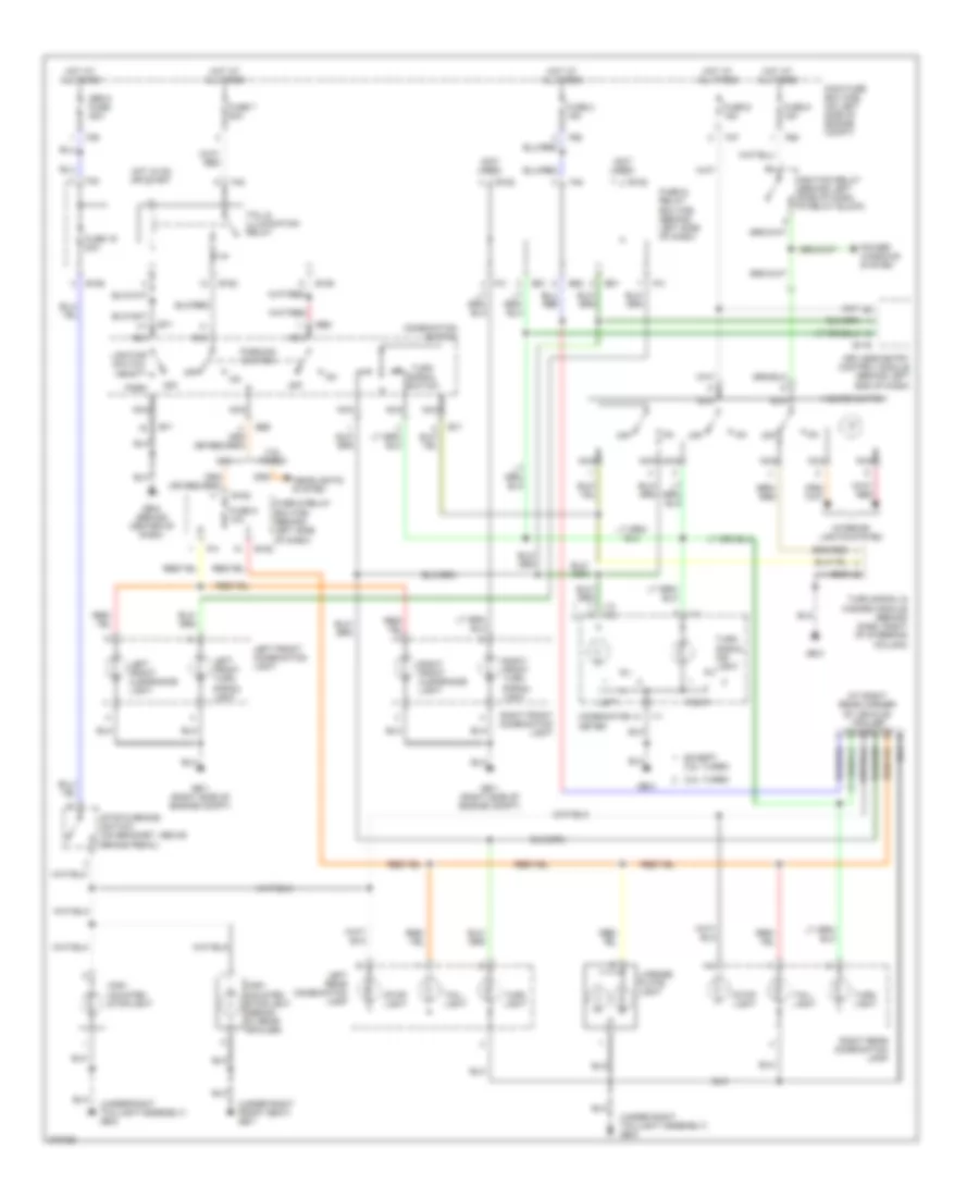 Exterior Lamps Wiring Diagram for Saab 9-2X 2.5i 2006