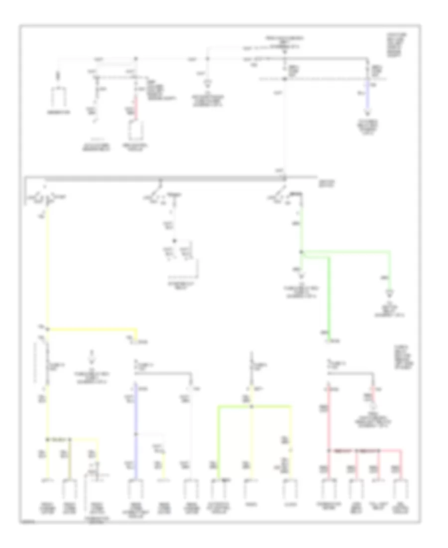 Power Distribution Wiring Diagram (2 of 4) for Saab 9-2X 2.5i 2006