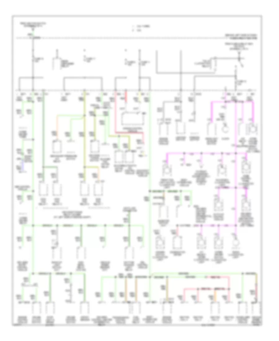 Power Distribution Wiring Diagram (3 of 4) for Saab 9-2X 2.5i 2006