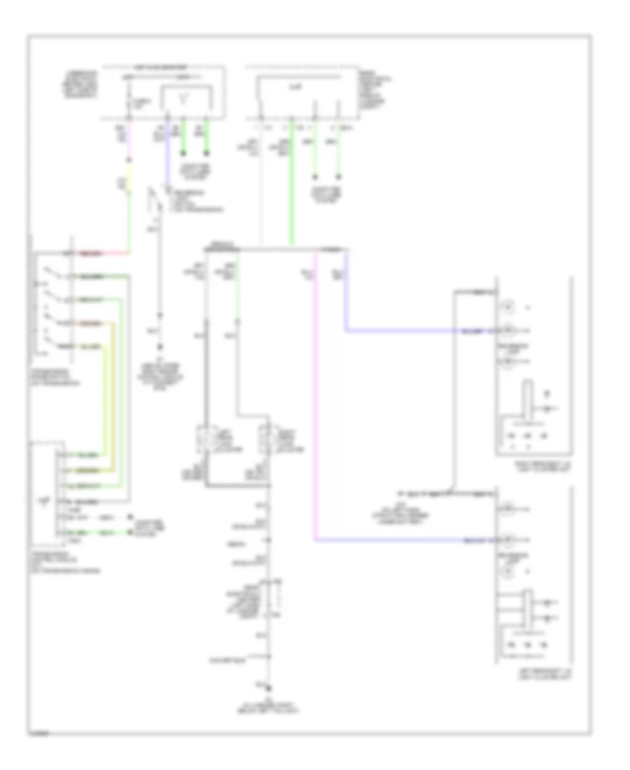 Back up Lamps Wiring Diagram for Saab 9 3 2 0T 2006