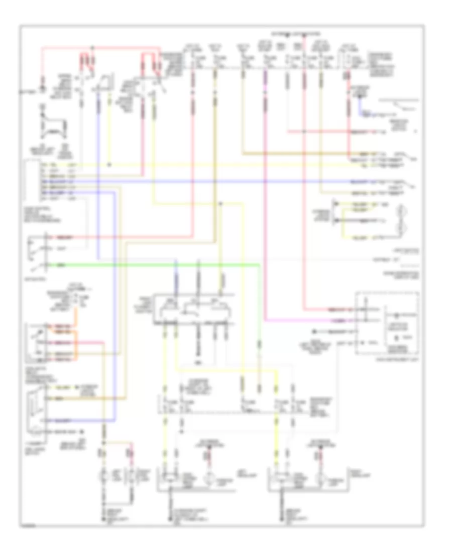 Headlamps Wiring Diagram, without Xenon Lamps for Saab 9-5 2006