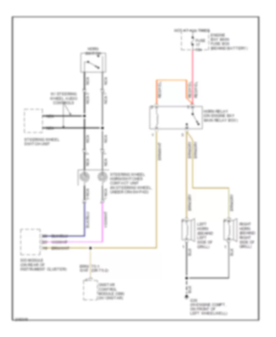 Horn Wiring Diagram for Saab 9-5 2006