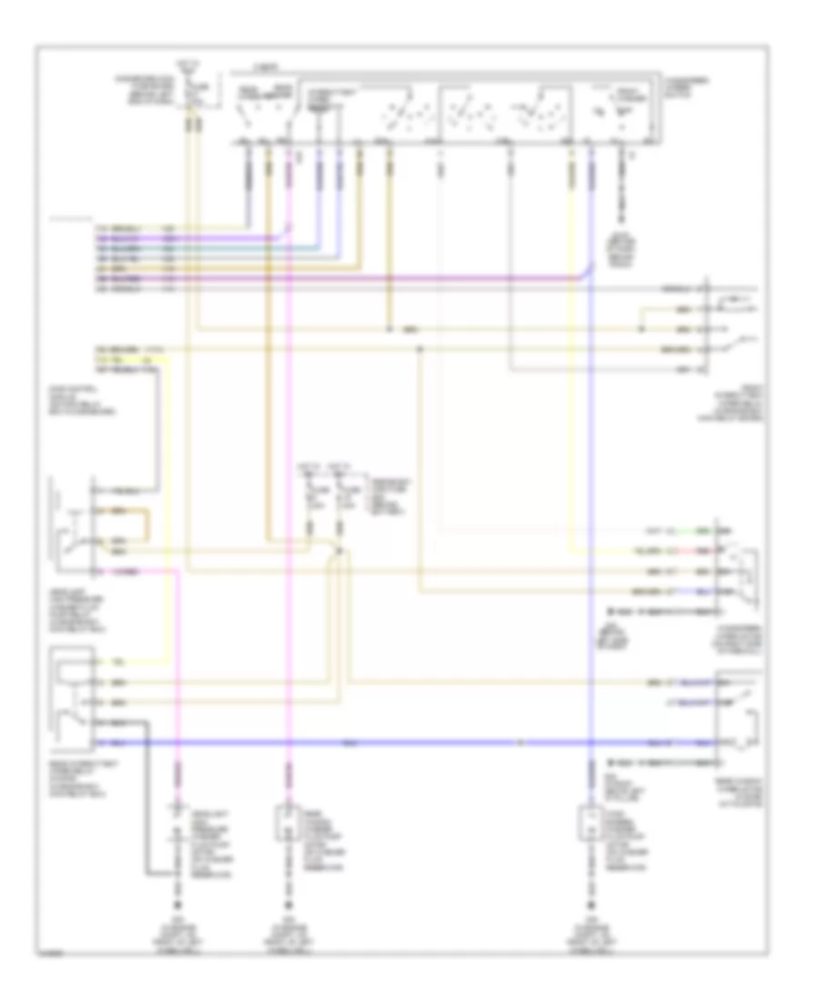 Электросхема стеклоочистителя, дворников и омывателя, без Датчик дождя для Saab 9-5 2006