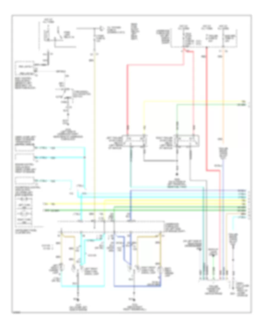 Exterior Lamps Wiring Diagram (1 of 2) for Saab 9-7X 4.2i 2006