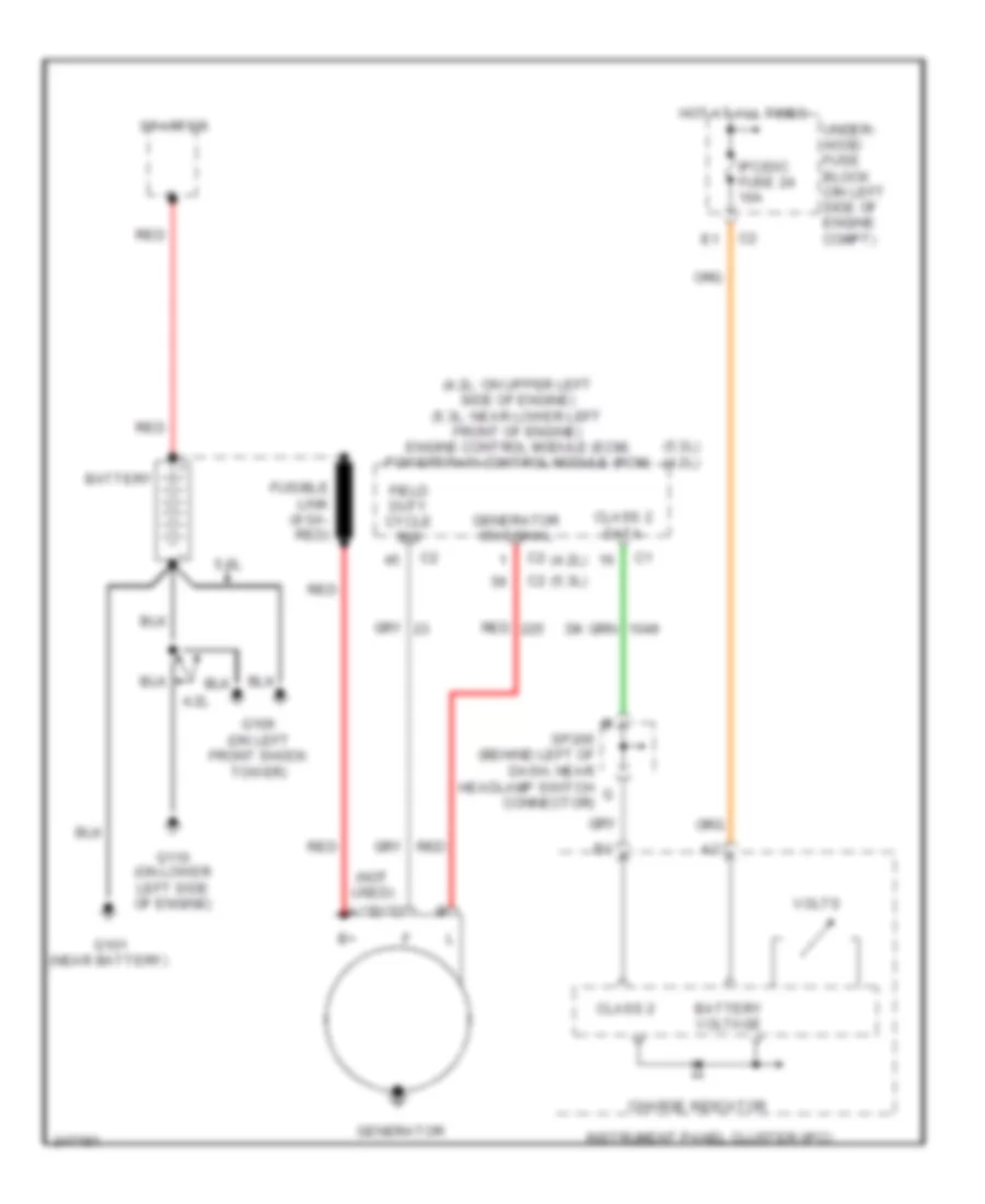 Charging Wiring Diagram for Saab 9 7X 4 2i 2006