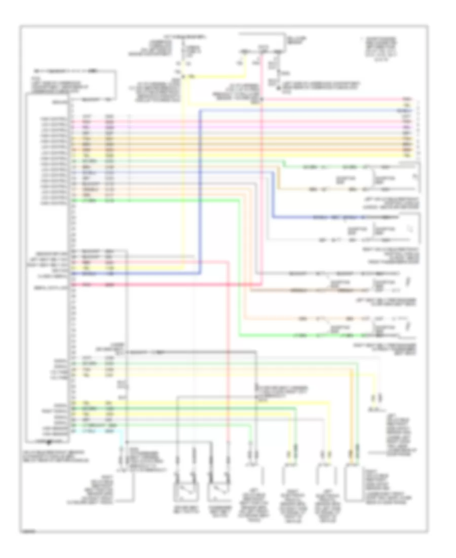 Supplemental Restraints Wiring Diagram 1 of 2 for Saab 9 7X 4 2i 2006