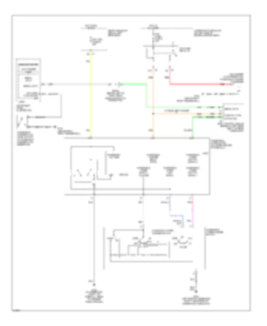 Электросхема передних стеклоочистителей дворников и омывателя лобового стекла для Saab 9-7X 4.2i 2006