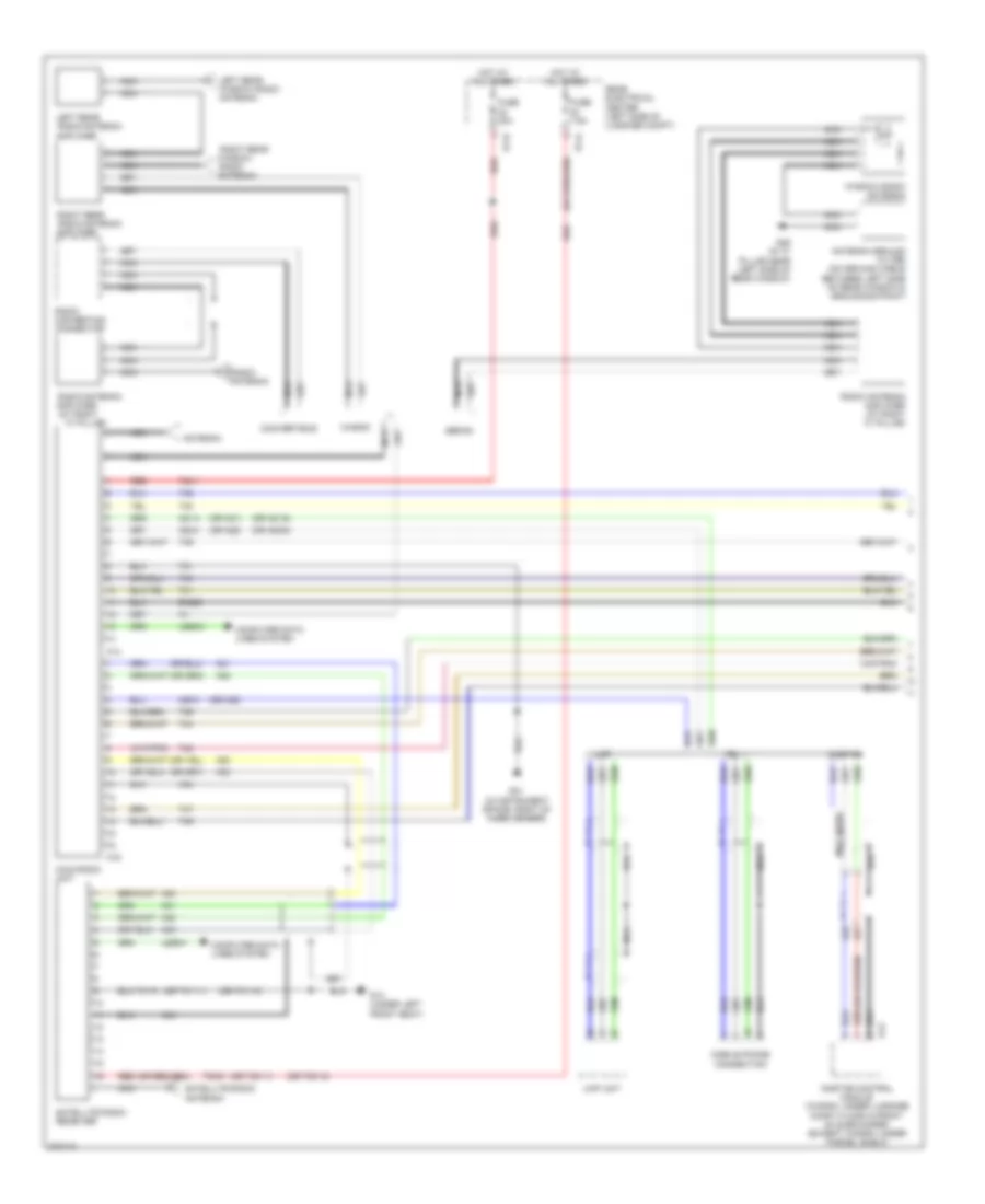 Radio Wiring Diagram, without Navigation, with Amplifier (1 of 2) for Saab 9-3 2.0T 2007