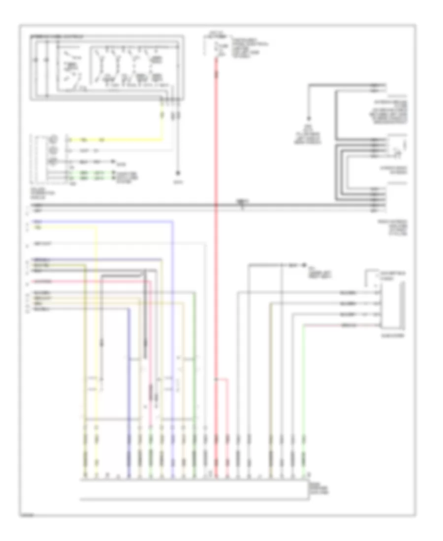 Radio Wiring Diagram, without Navigation, with Bass Speaker (2 of 2) for Saab 9-3 2.0T 2007