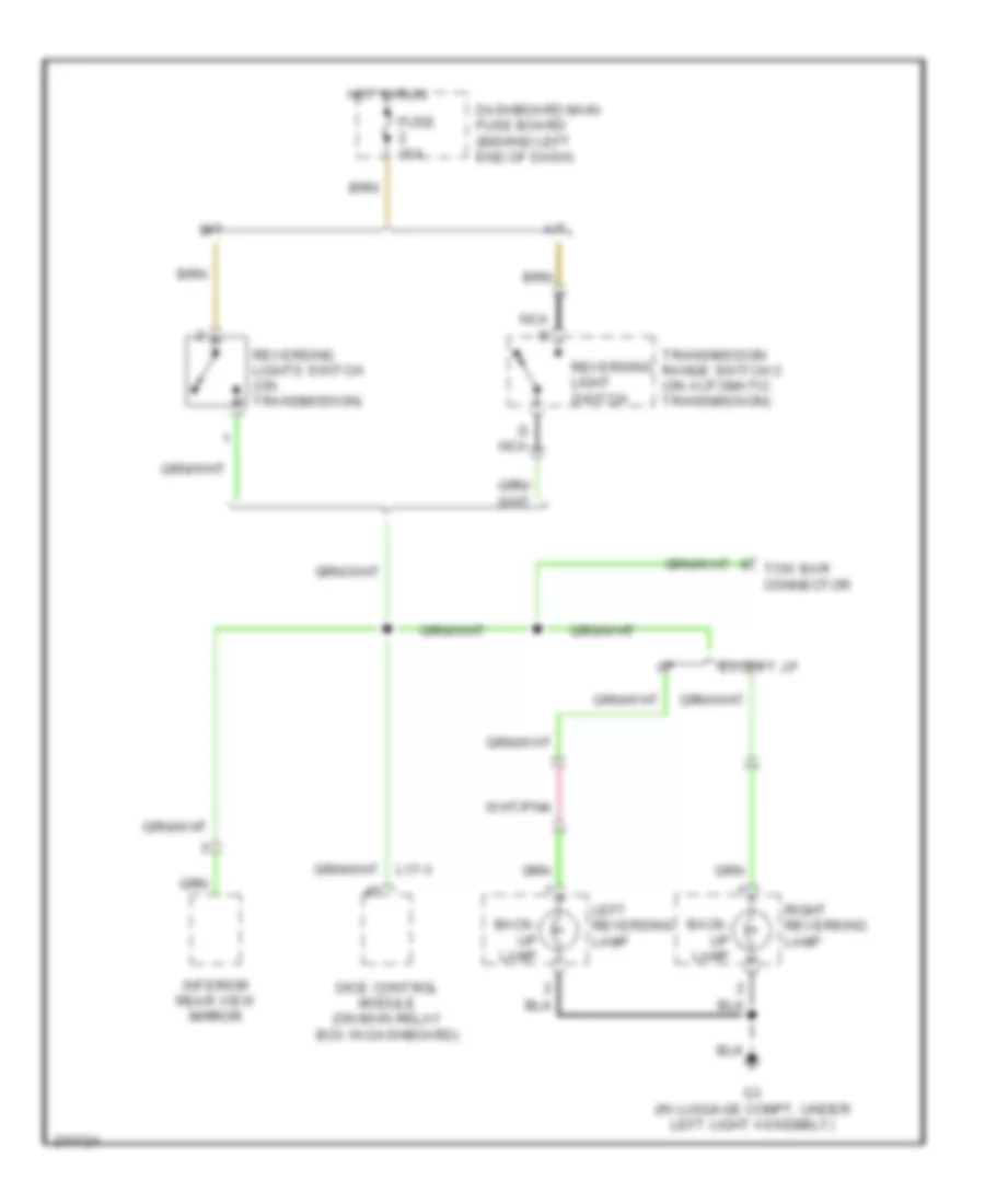 Back up Lamps Wiring Diagram 4 Door for Saab 9 5 2007