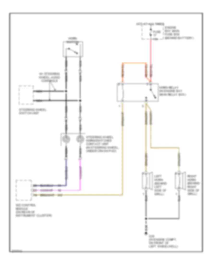 Horn Wiring Diagram for Saab 9-5 2007