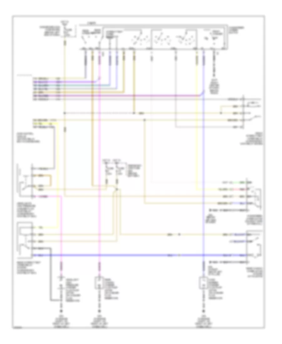 Электросхема стеклоочистителя, дворников и омывателя, без Датчик дождя для Saab 9-5 2007