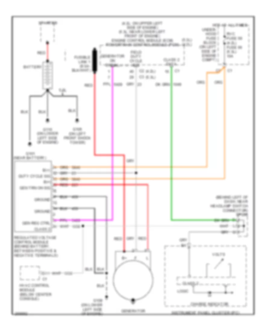 Charging Wiring Diagram for Saab 9 7X 4 2i 2007