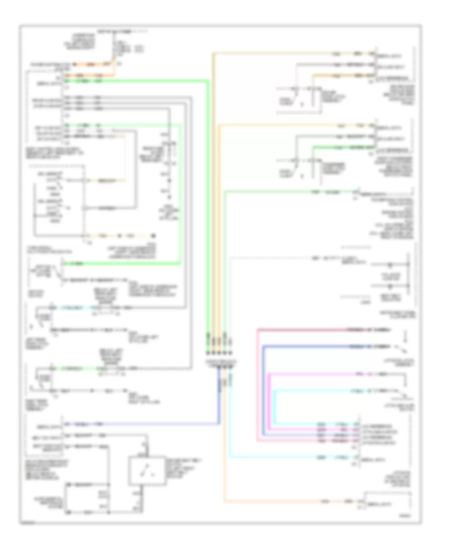 Warning Systems Wiring Diagram for Saab 9-7X 4.2i 2007