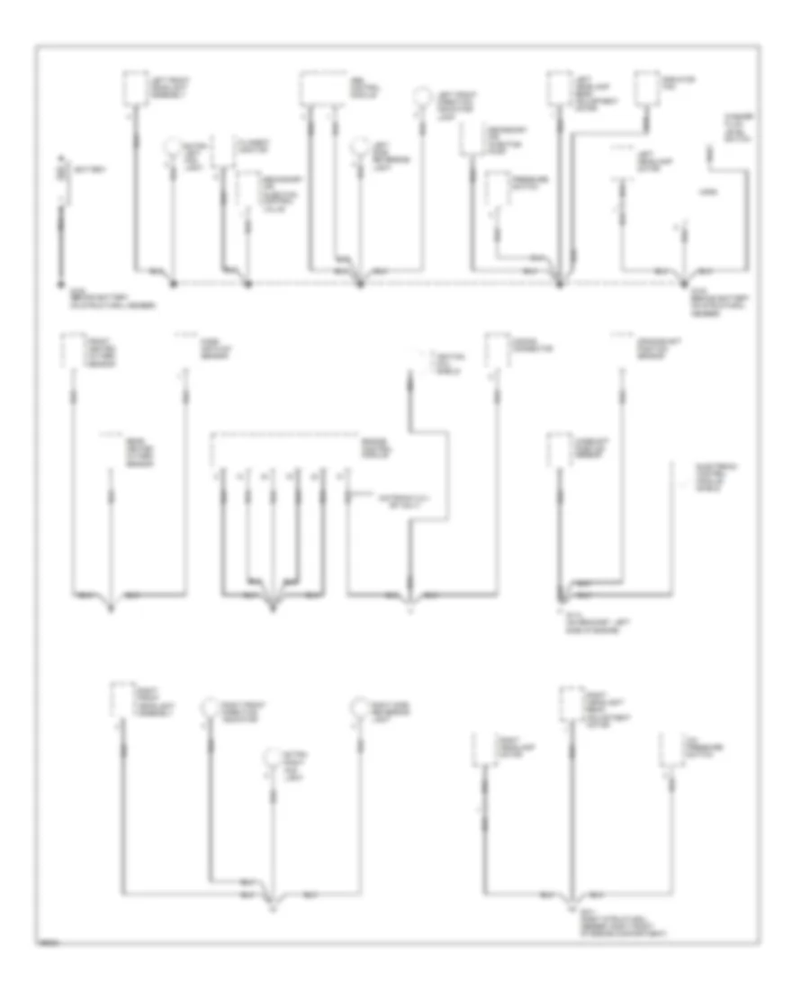 Ground Distribution Wiring Diagram 1 of 4 for Saab 900 1994