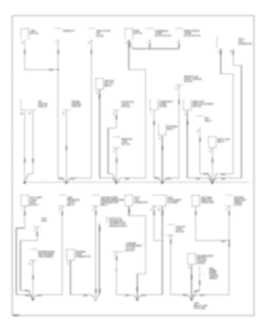 Ground Distribution Wiring Diagram 2 of 4 for Saab 900 1994