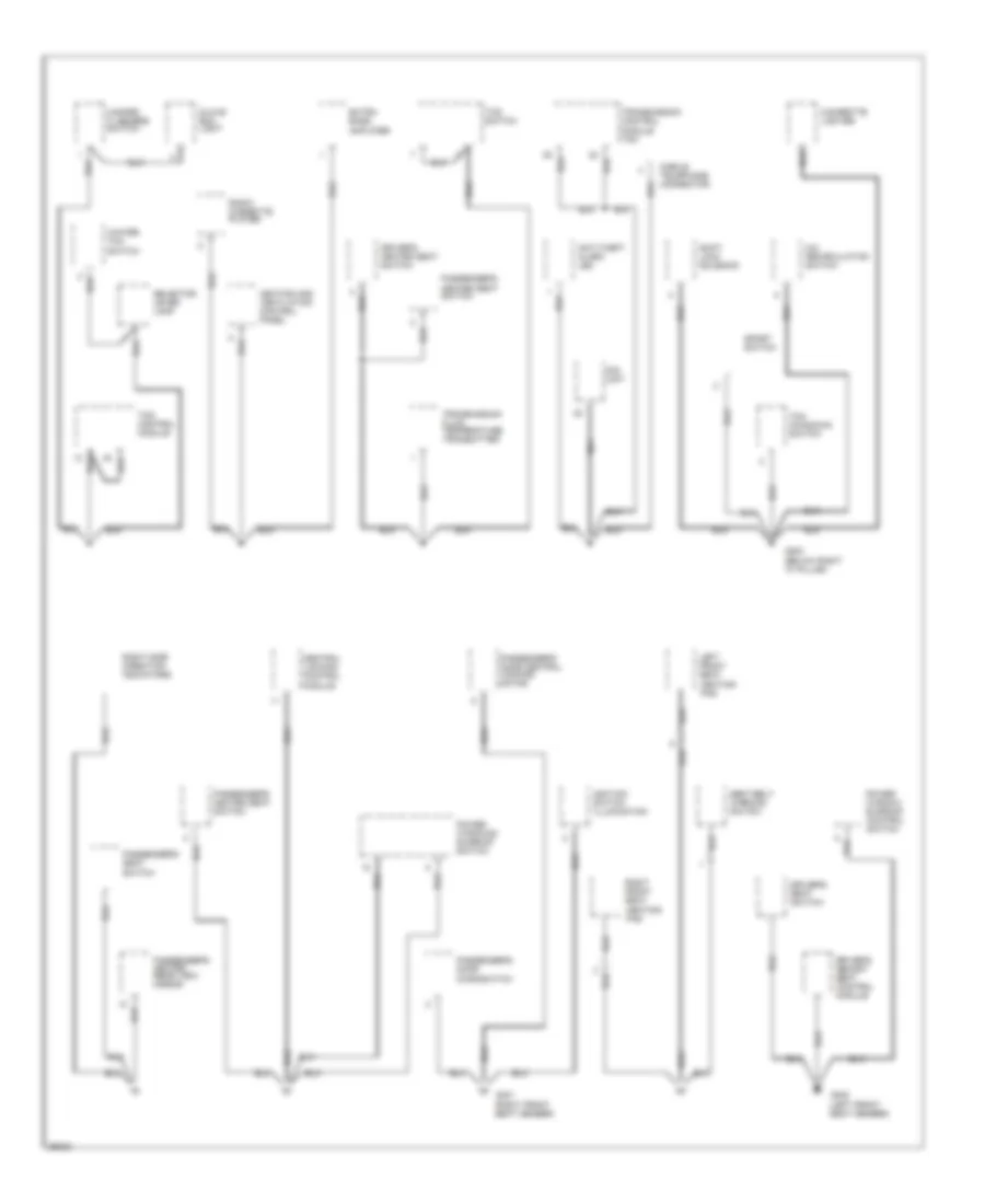 Ground Distribution Wiring Diagram 3 of 4 for Saab 900 1994