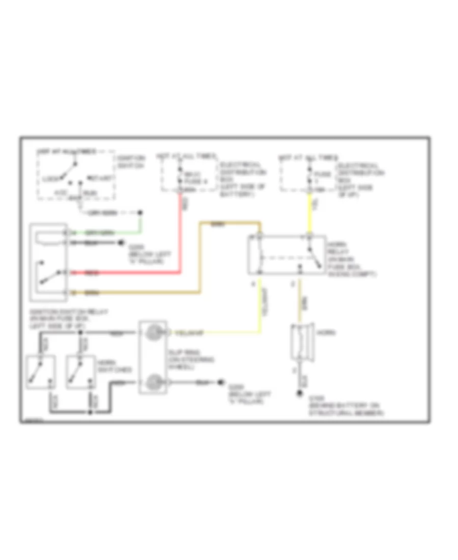 Horn Wiring Diagram for Saab 900 1994