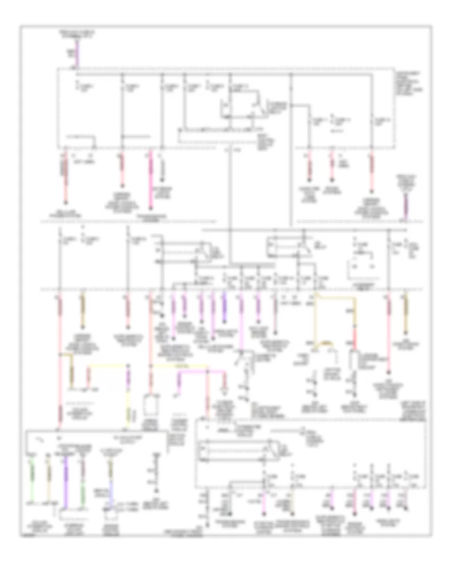 Power Distribution Wiring Diagram (2 of 3) for Saab 9-3 2.0T 2008
