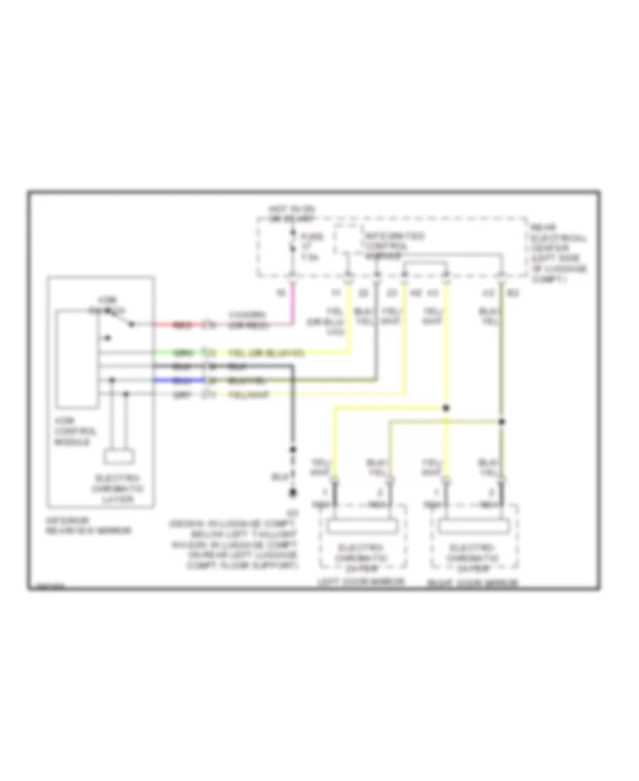 Automatic Day Night Mirror Wiring Diagram Except Convertible for Saab 9 3 2 0T 2008