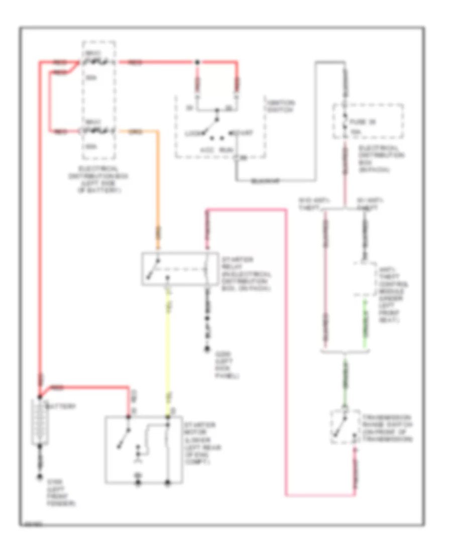 Starting Wiring Diagram for Saab 900 S 1994