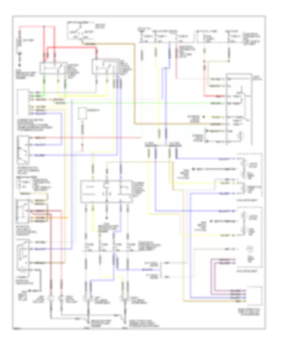 HeadlampsFog Lamps Wiring Diagram, without DRL for Saab 900 SE 1994