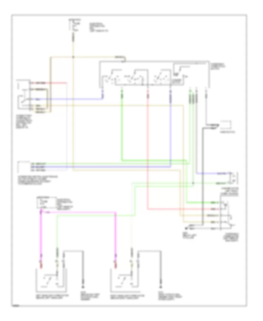 Передняя Электросхема стеклоочистителя, дворников и омывателя Дворника/Шайбы и Фары для Saab 900 SE 1994
