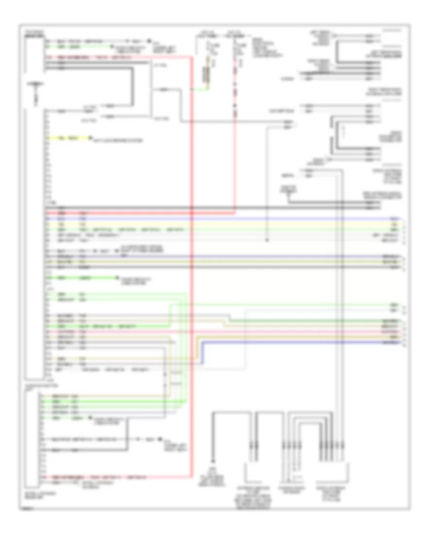 Navigation Wiring Diagram with Bass Speaker 1 of 3 for Saab 9 3 Aero 2008