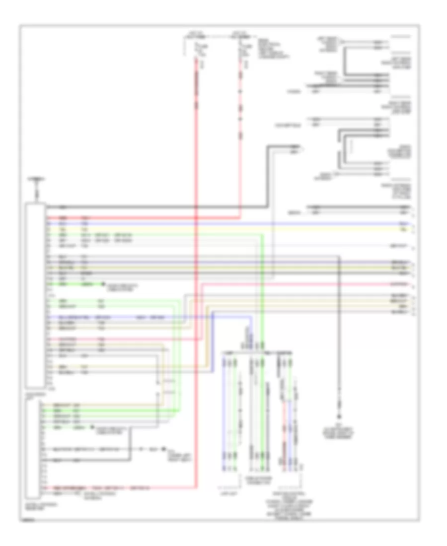 Radio Wiring Diagram, without Navigation, with Bass Speaker (1 of 2) for Saab 9-3 Aero 2008