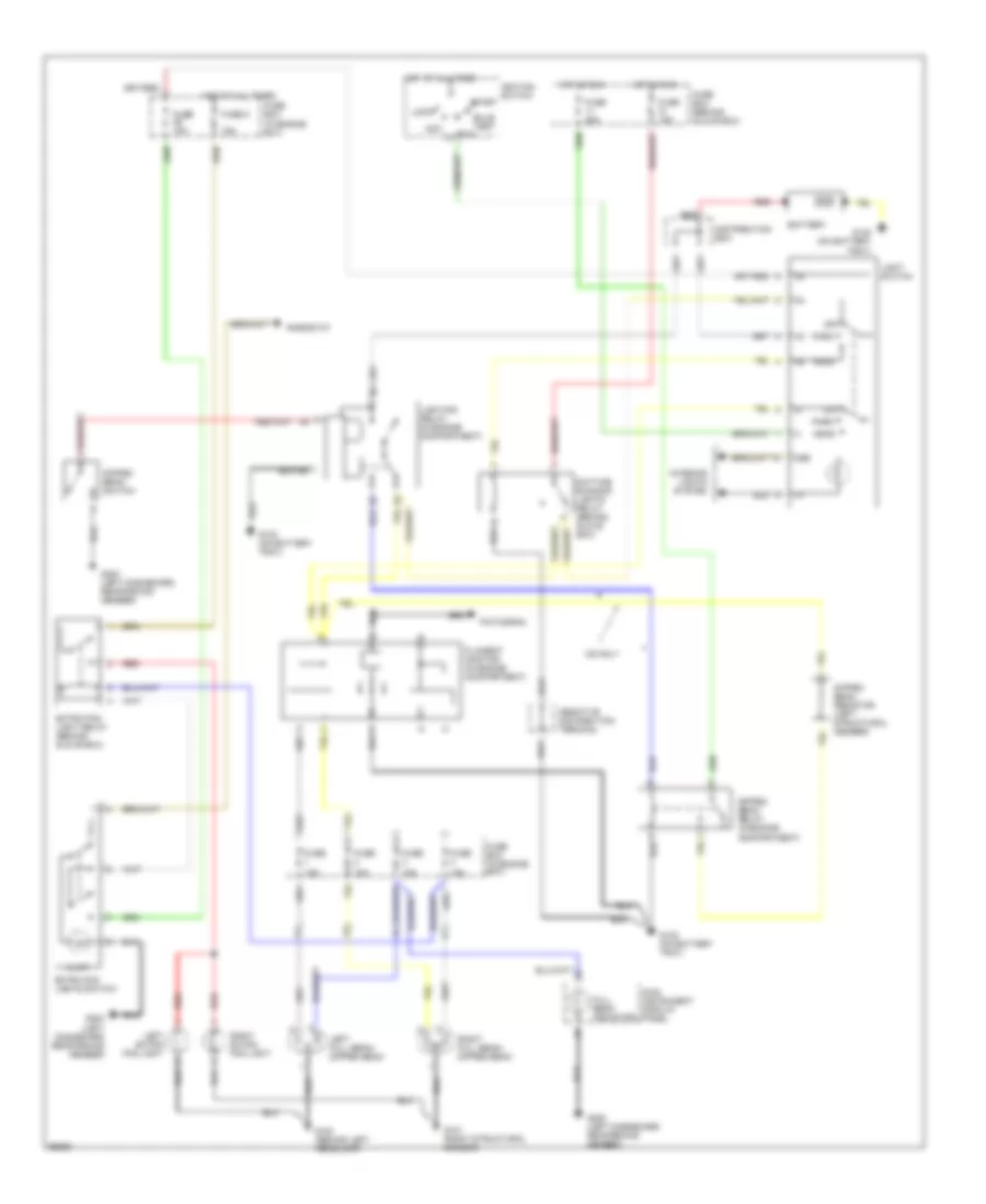 Headlamps Wiring Diagram with DRL for Saab Aero 1994 9000