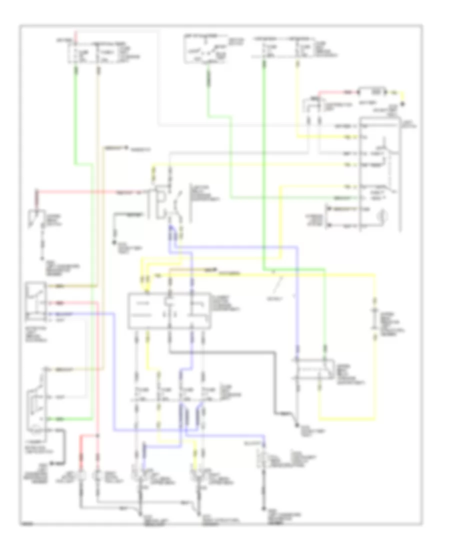 Headlamps Wiring Diagram, without DRL for Saab 9000 Aero 1994