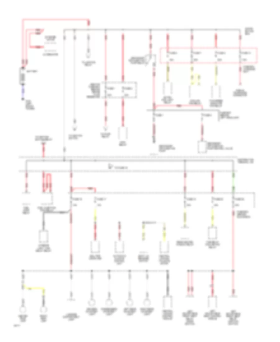 Power Distribution Wiring Diagram 1 of 6 for Saab CD 1994 9000
