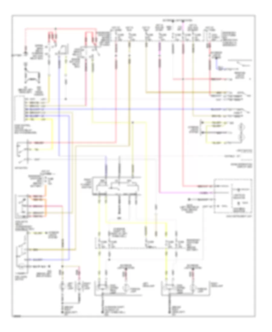 Headlamps Wiring Diagram, without Xenon Lamps for Saab 9-5 2.3T 2008